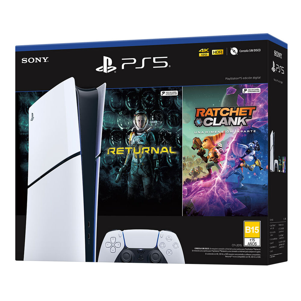 PlayStation Slim Digitosl 1tb Bundle ( 2 juegos)